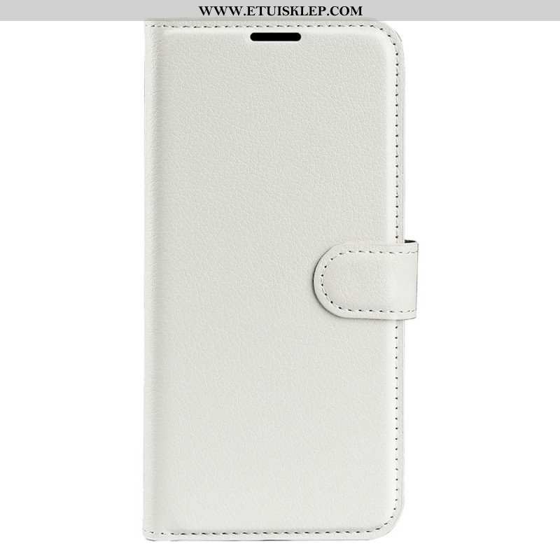 Etui Folio do Samsung Galaxy S23 Ultra 5G Klasyczny Efekt Skóry Liczi